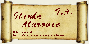 Ilinka Alurović vizit kartica